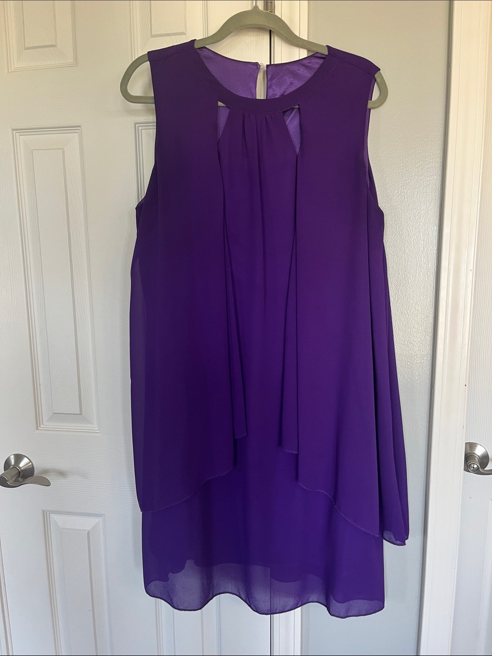 Purple Sleeveless Layered Shift Dress - Unbranded 1X wedding guest dress